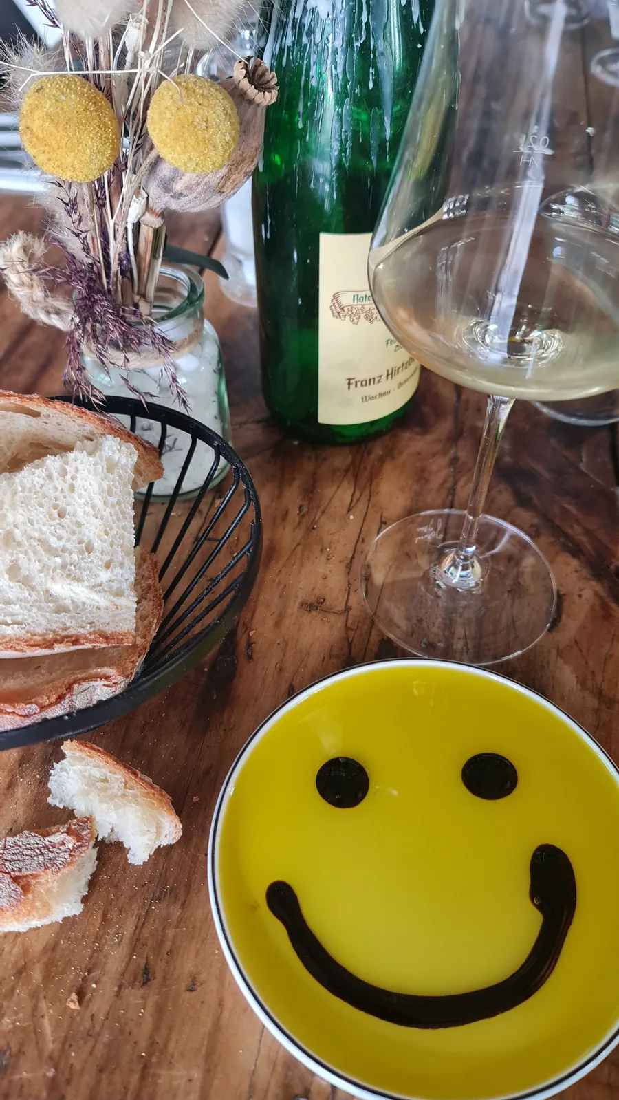 Tisch mit Speisekarte